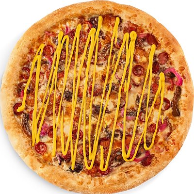 Заказать Пицца Опята с охотничьими колбасками 36см, Pizza King