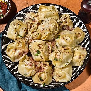 Манты с курицей и сыром, Тандырная