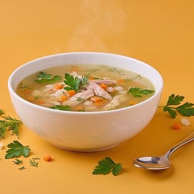 Заказать Куриный бульон, Бургер Блин
