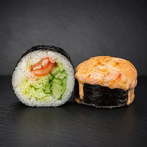 Запеченный ролл с креветкой, Босс Лосось - Брест