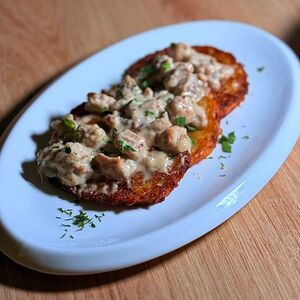 Драники с цыпленком и грибами, Библиотека
