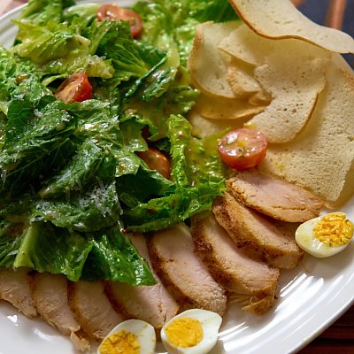 Заказать Салат Цезарь с курицей, Библиотека