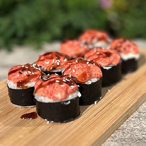 Запеченный ролл с лососем х/к, Аригато