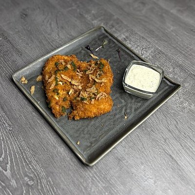 Заказать Шницель из птицы с соусом тартар, Гурманофф