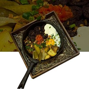 Сковородка по-могилевски с кровянкой, Гурманофф