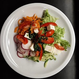 Салат Овощной Микс с белым сыром, Платина