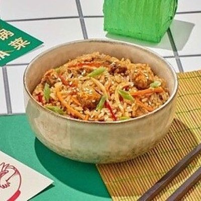 Заказать Рис с курицей терияки и овощами, Чайка · Суши