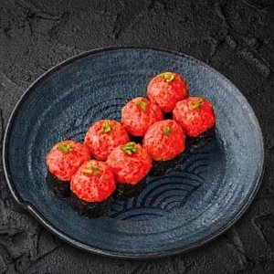 Запеченный ролл с лососем, Чайка · Суши