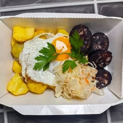 Заказать Картофель запечённый с кровянкой, Быстрая Трапеза