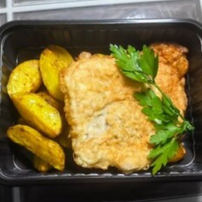 Заказать Отбивная из свинины с картофельными дольками, Быстрая Трапеза