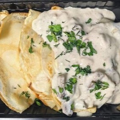 Заказать Блинчики с грибным соусом, Быстрая Трапеза