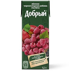 Нектар из яблок, рябины и малины Добрый 0.2л, Чебурек V/S Плов