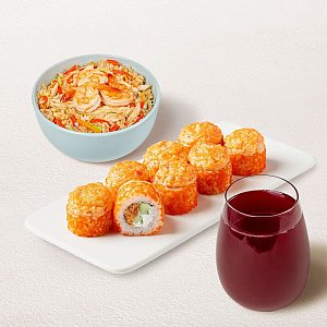 Бизнес-ланч Азиатский M с морсом из черной смородины, Суши WOK - Витебск