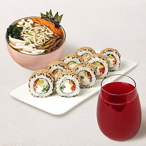 Бизнес-ланч Стандарт M с клюквенным морсом, Суши WOK - Витебск