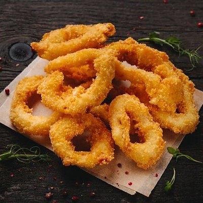 Заказать Кольца кальмара в панировке (80г), КартофАня