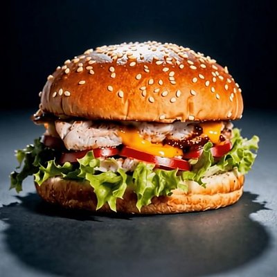 Заказать Макси Чизбургер с куриной котлетой и обжаренным беконом, Море Суши