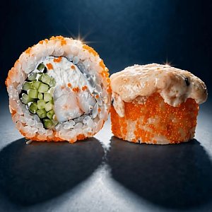 Ролл запеченный с креветкой, Море Суши