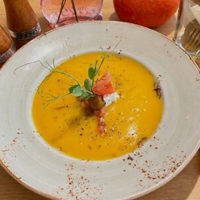 Заказать Тыквенный крем-суп с сыром, Кафе Счастье