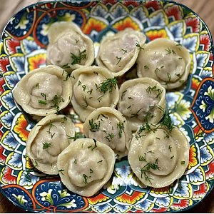 Пельмени с говядиной и свининой отварные, ОБЕДЫ