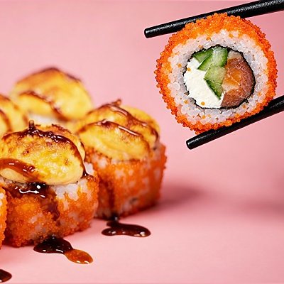 Заказать Запеченный ролл Канадский, FUJI ROLL
