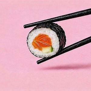 Мини ролл с лососем и огурцом, FUJI ROLL