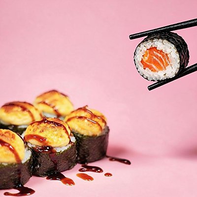 Заказать Запеченный мини ролл с лососем, FUJI ROLL