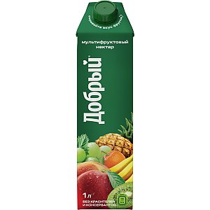 Добрый мультифруктовый нектар 1л, CONTRABANDA