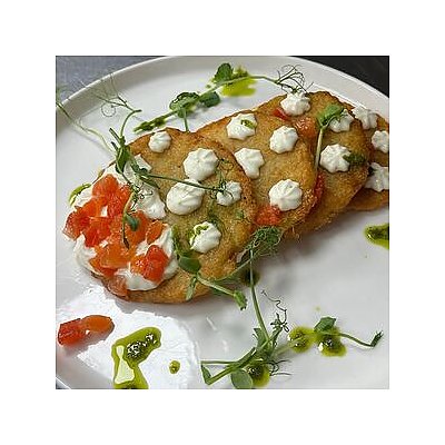 Заказать Драники с лососем, Гусси Гусси