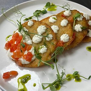 Драники с лососем, Ресторан Белорусской Кухни