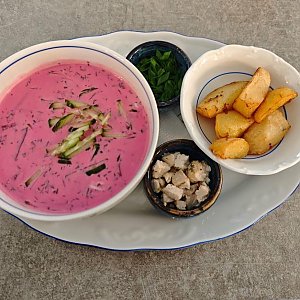 Холодник с картофельными дольками, Ресторан Белорусской Кухни