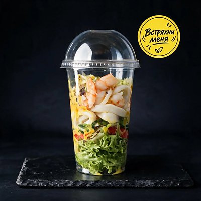 Заказать Шейк-салат с кальмарами и креветками, Пита&Сэндвич