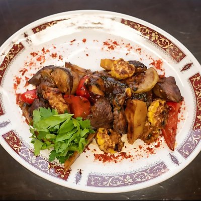 Заказать Фахитос с говядиной, баклажаном и кукурузой, 7 Пятниц