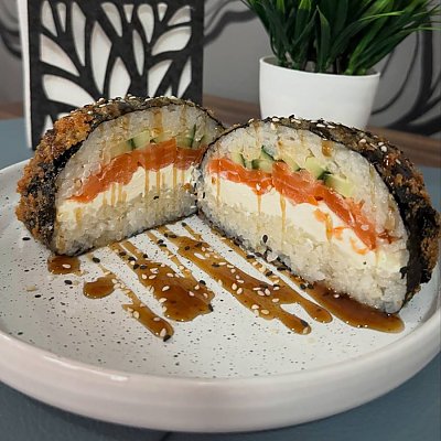 Заказать Суши-бургер с креветкой, Веселый Самурай