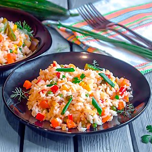 Рис с овощами, Black Fox Bar - Барановичи