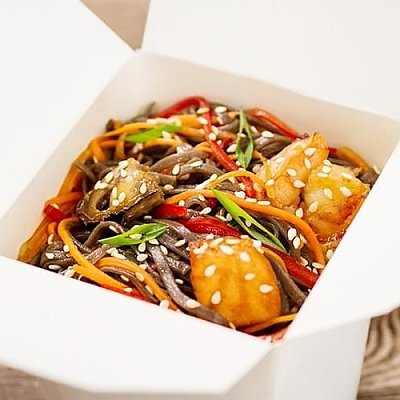 Заказать Лапша Соба гречневая с курицей (450г), ЯПОНА МАМА