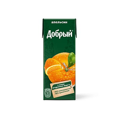 Заказать Сок Добрый апельсиновый нектар 0.2л, Progresso