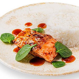 Стейк из лосося с соусом Терияки, CAFE GARAGE - Витебск