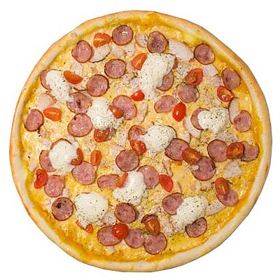 Заказать Пицца Колбаски карри 41см, FOX PIZZA