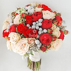 Свадебный букет с розами, Buketti