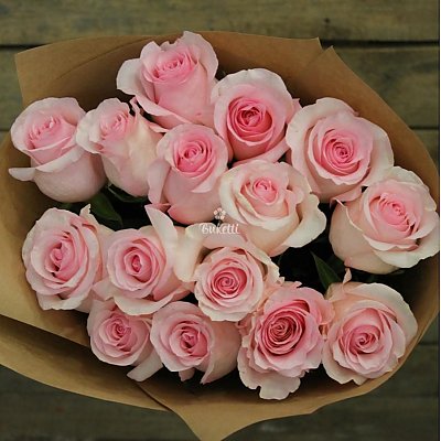 Заказать Букет из 15 розовых роз Нежность, Buketti