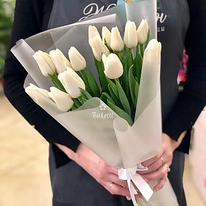 Букет Белоснежка из белых тюльпанов, Buketti