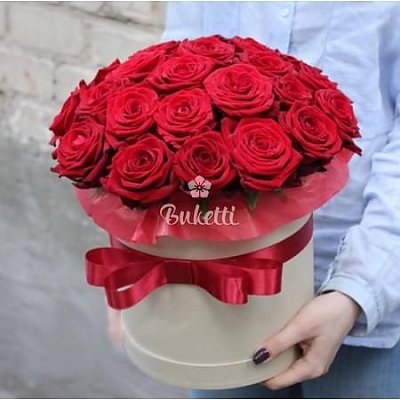 Заказать Коробочка love из 21 розы, Buketti
