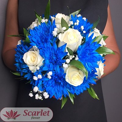 Заказать Букет невесты в синих тонах, Scarlet Flower