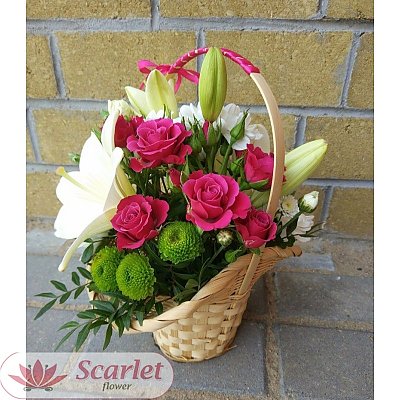 Заказать Корзина с цветами Ассоль, Scarlet Flower