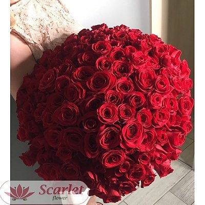 Заказать Букет 101 роза, Scarlet Flower