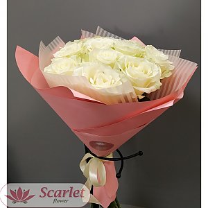 Букет Белые розы (21шт), Scarlet Flower