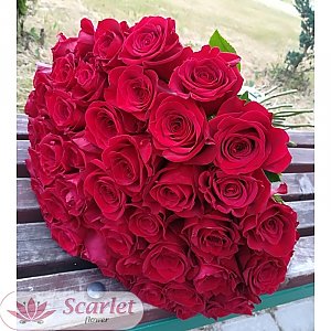 Букет 51 красная роза, Scarlet Flower