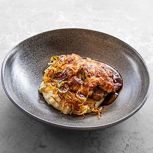 Мясо по-французски с картофельным пюре с пармезаном, Terra - Минск