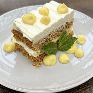Морковный торт с апельсиновым курдом, Гудини
