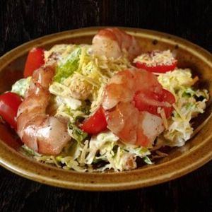 Салат Цезарь с креветками, Фарадей